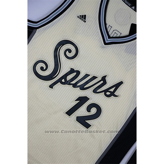 Maglia Natale 2015 San Antonio Spurs LaMarcus Aldridge #12 Bianco